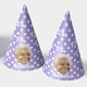 Personalised Party Hat Lilac Polka Dots