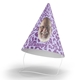 Customised party hat with your own photo and personalised number. The hat includes an elastic strap, displayed upright on a white surface. Perfect for birthday celebrations or themed events.