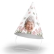 Customised party hat with your own photo and personalised number. The hat includes an elastic strap, displayed upright on a white surface. Perfect for birthday celebrations or themed events.