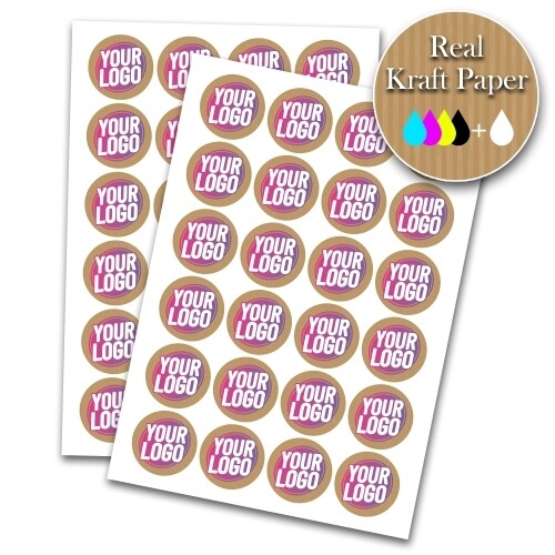 45mm kraft labels on sheets