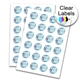 Transparent Gloss Circle Labels 45mm
