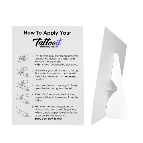 Temporary Tattoo Instruction Sign ,  Event Display Frame