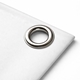 Close-up of reinforced metal eyelet on waterproof PVC vinyl banner