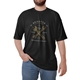 Black personalised tshirt with logo on