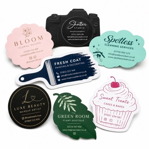 die cut custom shaped business cards