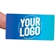 Personalised 95mm x 50mm rectangular label with rounded corners and a custom logo.