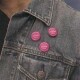 25mm button pin badges on jacket