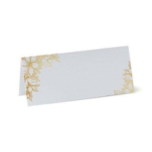 Gold Flowers name place cards