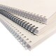side view of spiral bound note books