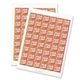 Two sheets of personalised square labels, each featuring a gradient background with placeholder text for a custom logo. Ideal for branding, packaging, or promotional use. High-quality adhesive labels suitable for various surfaces.