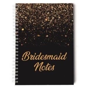 Bridesmaid Notes Falling Glitter Note Book Planner