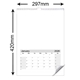dimensions for blank 2026 A3 calendar