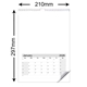 dimensions for blank 2026 A4 calendar