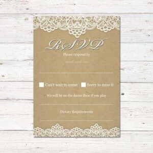 Lace style RSVP Cards