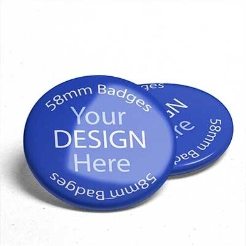 2 58mm button pin badges