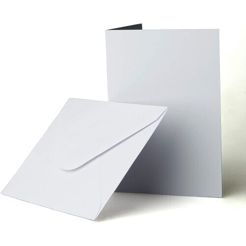White A7 Blank Greeting Cards With Envelopes from £!FROM