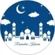 Eid / Ramadan Mubarak 37mm circle labels design 12