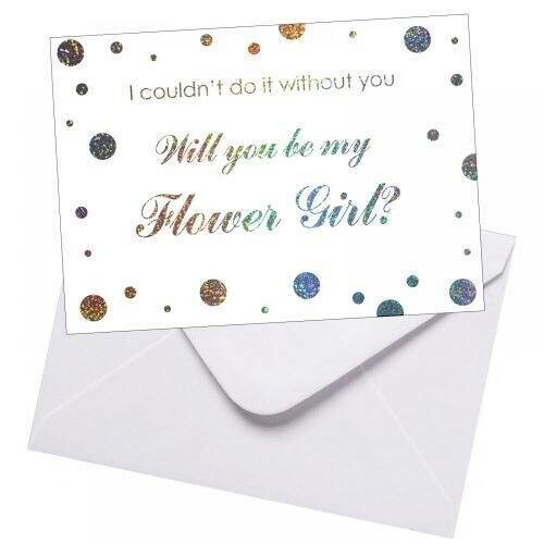 Metallic Foiled Will You Be My Flower Girl