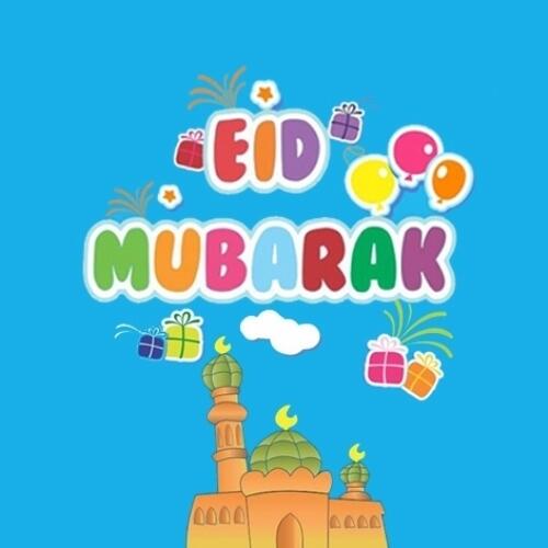 24 x Eid Mubarak 40mm Square Labels £2.49 Delivered