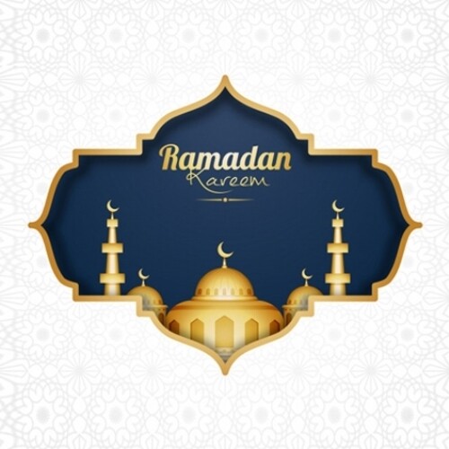 24 x Ramadan Kareem Square Blue Labels design 17 £2.49