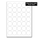 A4 sheet of Blank Labels Circle 37mm