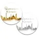 Metallic Eid / Ramadan Mubarak 37mm circle labels design 6