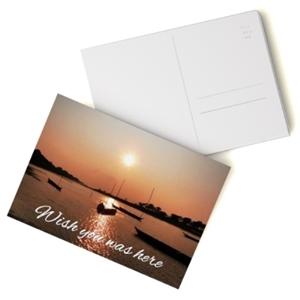Personlised A6 Postcards with blank address on reverse.