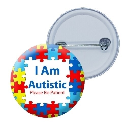Autism Awareness 25mm badge Design 2