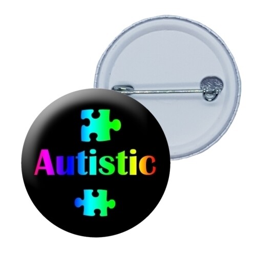 Autism Awareness 25mm badge Design 4