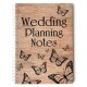 Wedding Note Book Planner Butterfly on wood