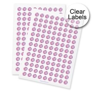 clear labels circle 19mm
