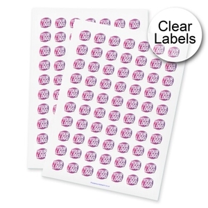 Transparent Circle Labels 25mm