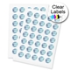 Transparent Circle Labels 37mm