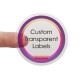 Transparent Circle Labels 37mm