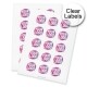 clear labels circle 51mm