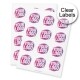 clear labels circle 64mm