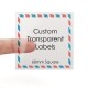 Personalised square transparent labels