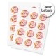 clear labels square 60mm