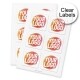 clear labels square 80mm