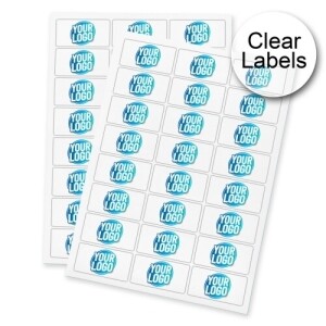clear labels rectangle 64mm x 34mm