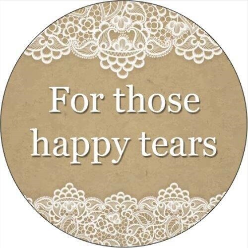 For Those Happy Tears Lace Design Wedding Seal Stickers