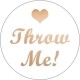 Metallic Throw Me Heart Design Wedding Seal Stickers