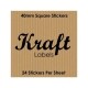 Kraft Square Labels 40mm