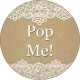 Pop Me Lace Design Wedding Seal Stickers
