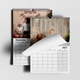 Custom A4 photo calendars featuring family pictures and monthly calendar pages