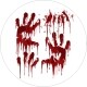 Bloody hands stickers