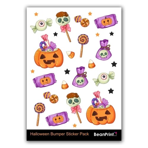 A5 Halloween Stickers Bumper Pack - Pumpkins &sweets £2.99