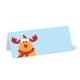 Blank place cards with Rudolf and a blue snowy background.