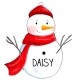 Snowman gift stickers
