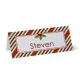 Personalised Christmas Place Cards Candy Stripes